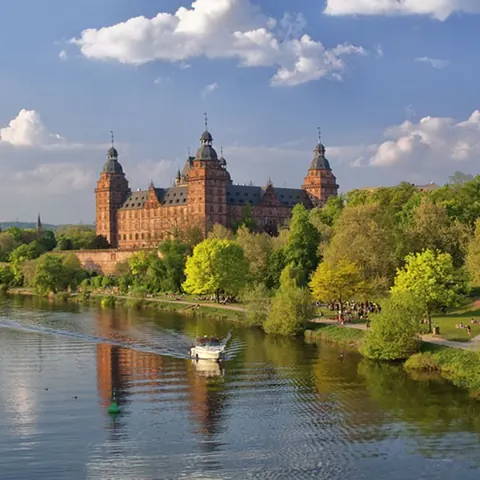 Schloss Johannisburg in Aschaffenburg aan de Main